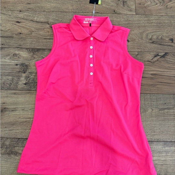Nike Golf Women's Vibrant Pink Sleeveless Blouse - Picture 2 of 4